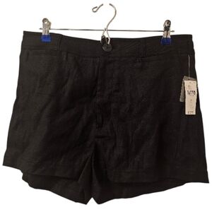 Black Anthropologie Maeve Women's The Ettie Linen-Blend Shorts